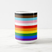 SlipperyJoe's Eleven Stripe Pride Flag verbindet P Kaffeetasse (Mittel)
