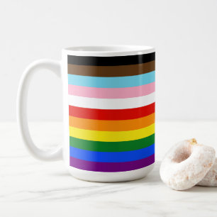 SlipperyJoe's Eleven Stripe Pride Flag verbindet P Kaffeetasse