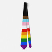 SlipperyJoe's Eleven Stripe Pride Flag verbindet P Krawatte (Vorderseite)