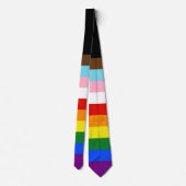 SlipperyJoe's Eleven Stripe Pride Flag verbindet P Krawatte (Rückseite)