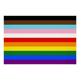 SlipperyJoe's Eleven Stripe Pride Flag verbindet P Poster