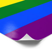 SlipperyJoe's Eleven Stripe Pride Flag verbindet P Poster (Ecke)