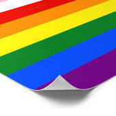 SlipperyJoe's Eleven Stripe Pride Flag verbindet P Poster (Ecke)