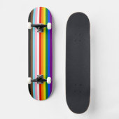 SlipperyJoe's Eleven Stripe Pride Flag verbindet P Skateboard (Vorderseite)