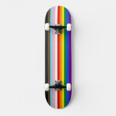 SlipperyJoe's Eleven Stripe Pride Flag verbindet P Skateboard (Vorderseite)