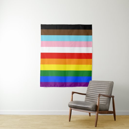 SlipperyJoe's Eleven Stripe Pride Flag verbindet P Wandteppich (Beispiel)