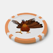 SlipperyJoe's Erntedank animierte Truthahn-Figur Pokerchips (Einzeln)