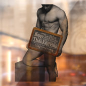 SlipperyJoe's Erntedank Mann mit sechs Päckchen ab Fensteraufkleber (Blatt 2)