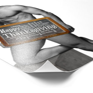 SlipperyJoe's Erntedank Mann mit sechs Päckchen ab Fotodruck