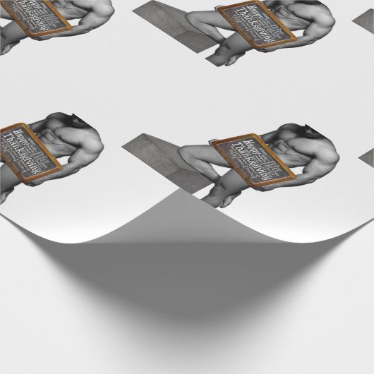 SlipperyJoe's Erntedank Mann mit sechs Päckchen ab Geschenkpapier (Ecke)