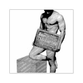 SlipperyJoe's Erntedank Mann mit sechs Päckchen ab Gummistempel (Prägung)