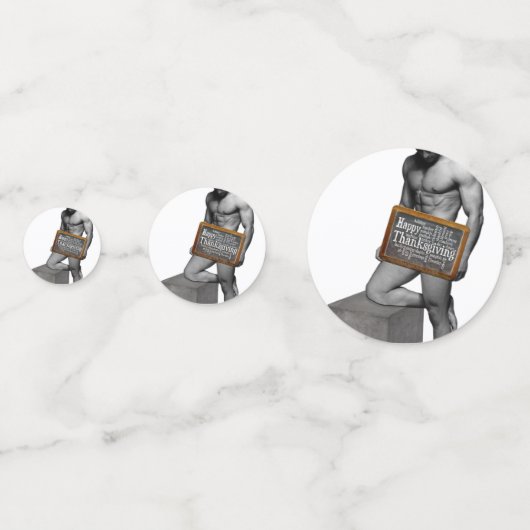 SlipperyJoe's Erntedank Mann mit sechs Päckchen ab Konfetti (Vorderseiten)