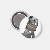 SlipperyJoe's Erntedank Mann mit sechs Päckchen ab Magnet (Vorderseite/Rückseite)