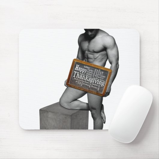 SlipperyJoe's Erntedank Mann mit sechs Päckchen ab Mousepad (Mit Mouse)