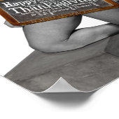 SlipperyJoe's Erntedank Mann mit sechs Päckchen ab Poster (Ecke)