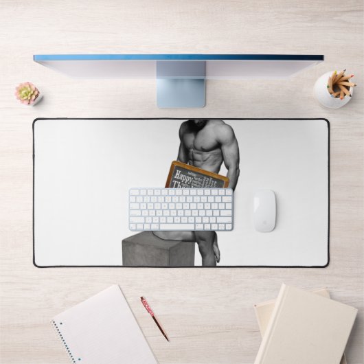 SlipperyJoe's Erntedank Mann mit sechs Päckchen ab Schreibtischunterlage (Büro 1)