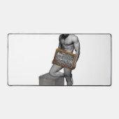 SlipperyJoe's Erntedank Mann mit sechs Päckchen ab Schreibtischunterlage (Vorderseite)