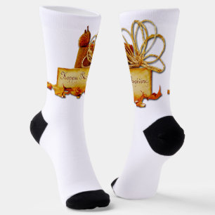 SlipperyJoe's Erntedank spricht Blätter LGBT Socken