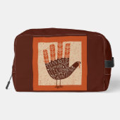 SlipperyJoe's Erntedank Truthahn gemütliche Herbst Waschbeutel (Rückseite)