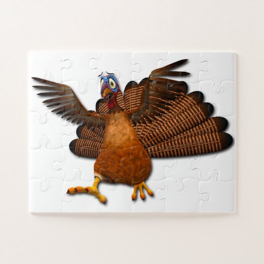 SlipperyJoe's Erntedank Truthahnflügel bunt f Puzzle (Horizontal)