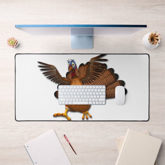 SlipperyJoe's Erntedank Truthahnflügel bunt f Schreibtischunterlage (Büro 1)