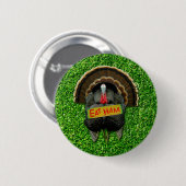 SlipperyJoe's Erntedank Truthahngras essen Schinke Button (Vorne & Hinten)
