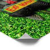 SlipperyJoe's Erntedank Truthahngras essen Schinke Poster (Ecke)