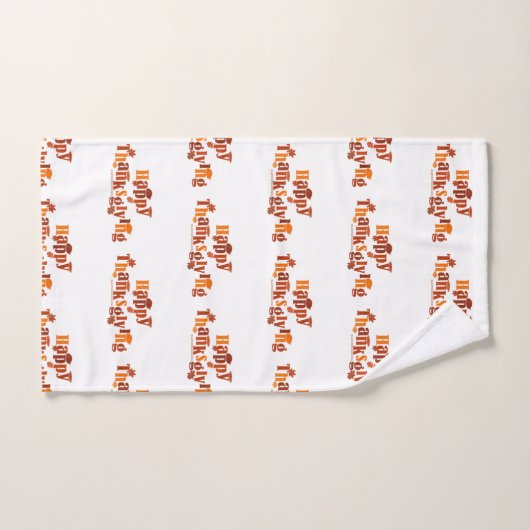 SlipperyJoe's Erntedank verlasse braunen Orangenku Badhandtuch Set (Handtuch)