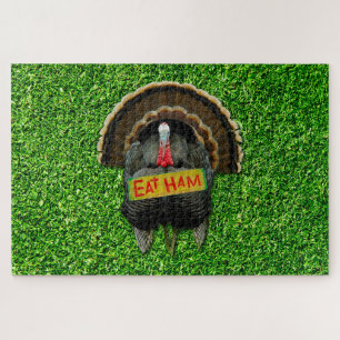 SlipperyJoe's Erntedankfest Truthahn Gras isst Sch Puzzle