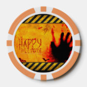 SlipperyJoe's erschütternde Halloween-Szene-Fleder Pokerchips (Vorderseite)