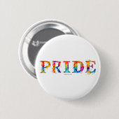 SlipperyJoe's farbenfrohe kreative Pride-themed Te Button (Vorne & Hinten)