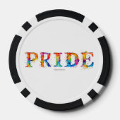 SlipperyJoe's farbenfrohe kreative Pride-themed Te Pokerchips (Rückseite)