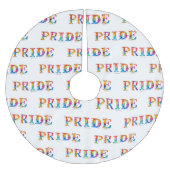 SlipperyJoe's farbenfrohe kreative Pride-themed Te Polyester Weihnachtsbaumdecke (Vorderseite)