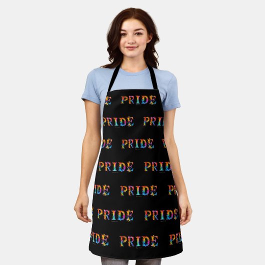 SlipperyJoe's farbenfrohe kreative Pride-themed Te Schürze (Getragen)
