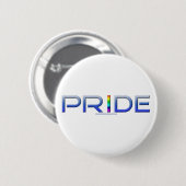 SlipperyJoe's farbenfroher Pride Wort fett metalli Button (Vorne & Hinten)