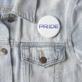 SlipperyJoe's farbenfroher Pride Wort fett metalli Button (Beispiel)
