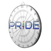 SlipperyJoe's farbenfroher Pride Wort fett metalli Dartscheibe (Vorderseite rechts)