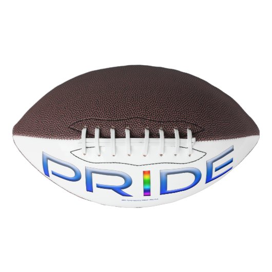 SlipperyJoe's farbenfroher Pride Wort fett metalli Football (Vorderseite)