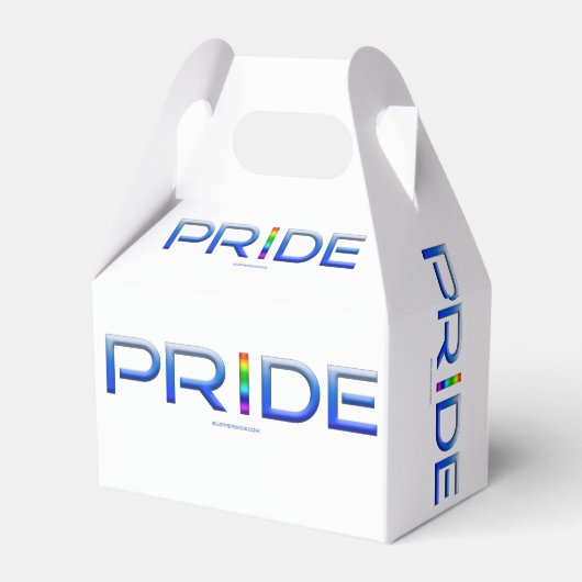 SlipperyJoe's farbenfroher Pride Wort fett metalli Geschenkschachtel (Vorderseite)