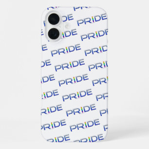 SlipperyJoe's farbenfroher Pride Wort fett metalli iPhone 16 Plus Hülle