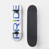SlipperyJoe's farbenfroher Pride Wort fett metalli Skateboard (Vorderseite)