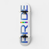 SlipperyJoe's farbenfroher Pride Wort fett metalli Skateboard (Vorderseite)