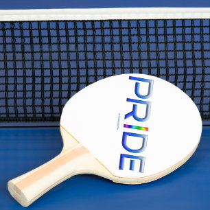 SlipperyJoe's farbenfroher Pride Wort fett metalli Tischtennis Schläger