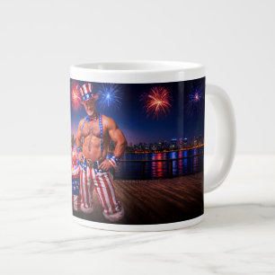 SlipperyJoe's Feier zum vierten Juli mit unbedeckt Jumbo-Tasse