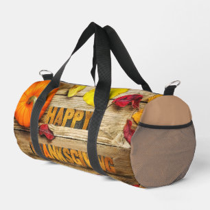 SlipperyJoe's festliche Happy Thanksgiving-Szene b Duffle Bag