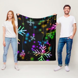 SlipperyJoe's festliche lebhafte Weihnachtsatmosph Fleecedecke