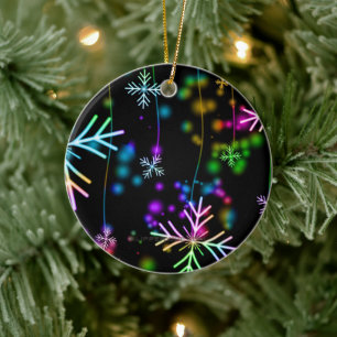 SlipperyJoe's festliche lebhafte Weihnachtsatmosph Keramik Ornament