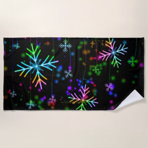 SlipperyJoe's festliche lebhafte Weihnachtsatmosph Strandtuch