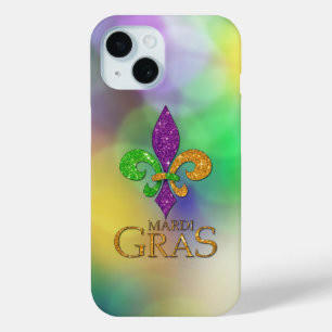 SlipperyJoe's festliches Mardi Gras themed lila gr Case-Mate iPhone Hülle