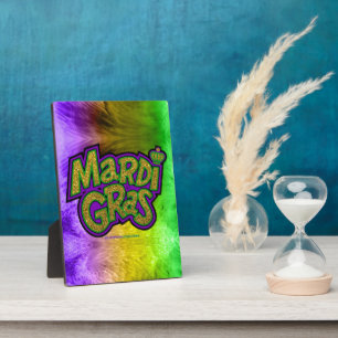 SlipperyJoe's festliches Mardi-Gras-Themen-Kronen- Fotoplatte